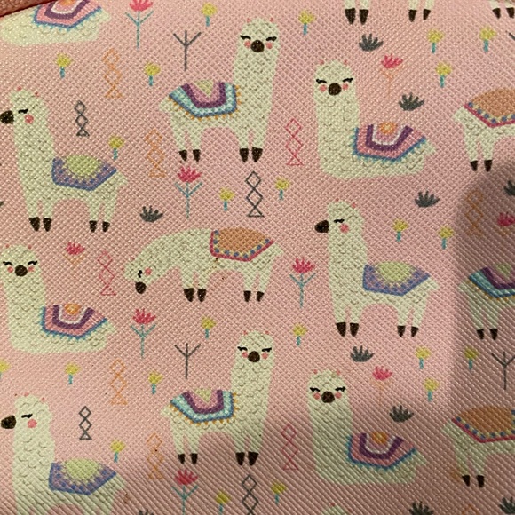 Under One Sky Pink Llama Small 2 Pocket Backpack🩷 - Picture 5 of 7